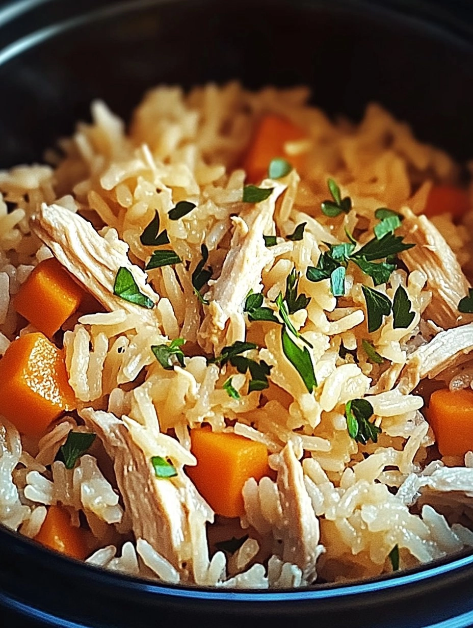 Easy Healthy Crockpot Chicken Rice