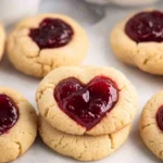 Easy-Jam-Thumbprint-Cookies-with-a-Heart-Shaped-Twist-Recipe