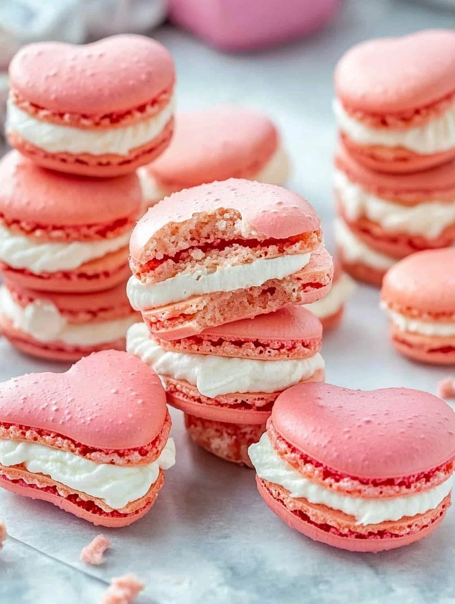 Galentine’s Brunch Foods : Heart-Shaped Macarons