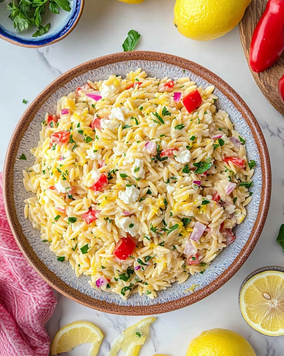Healthy Easy Orzo Lemon Salad