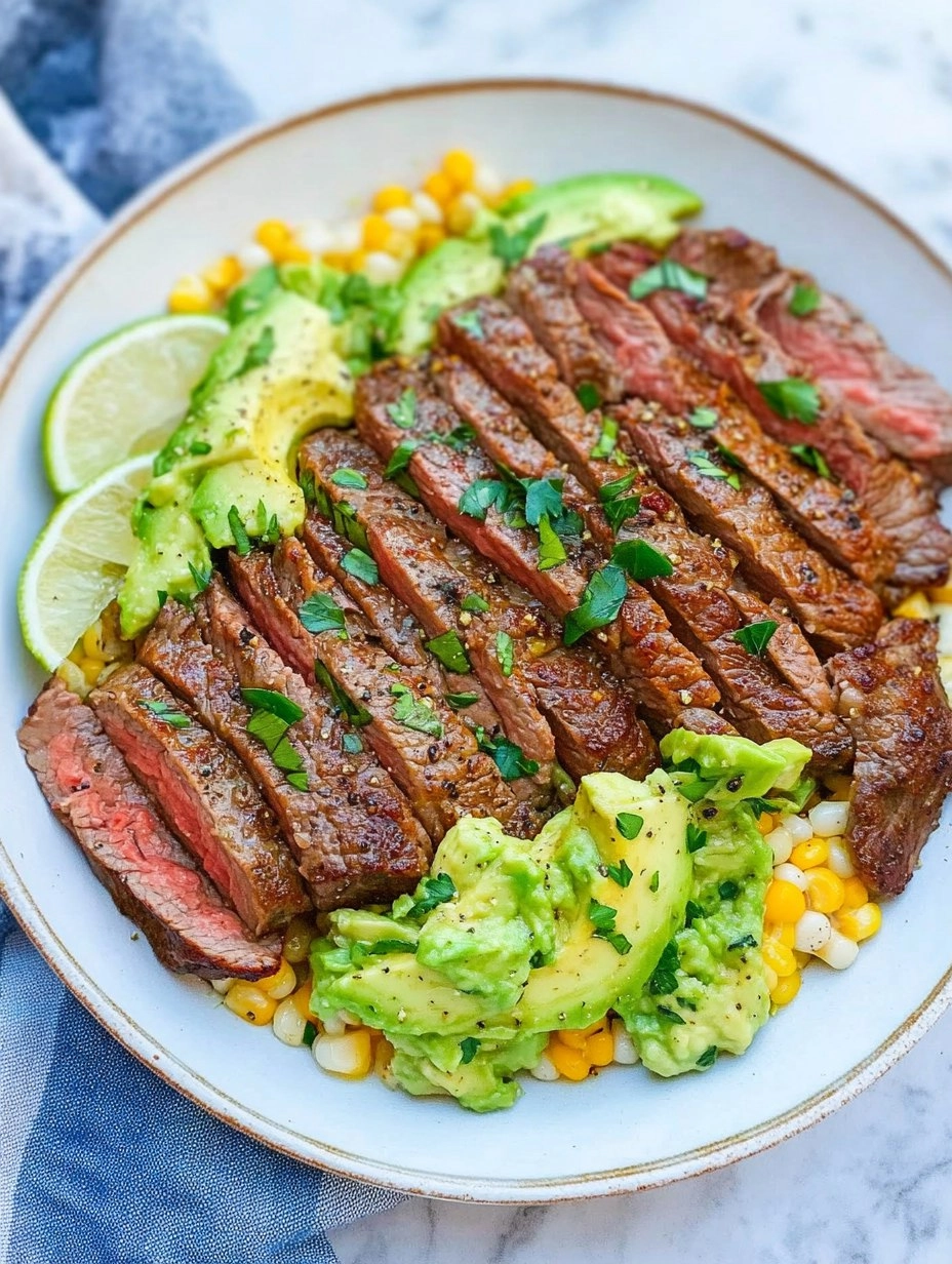 Healthy Steak Avocado Corn Bowl