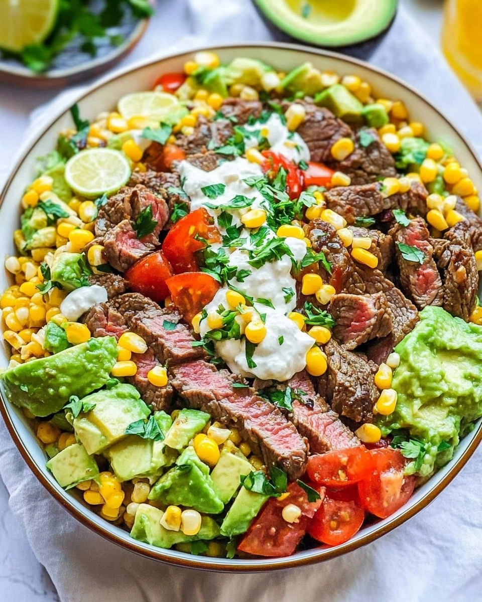 Healthy Steak Avocado Corn Bowl