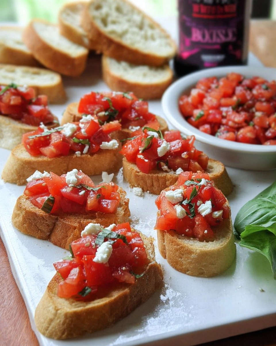 Healthy Tomato Basil Bruschetta