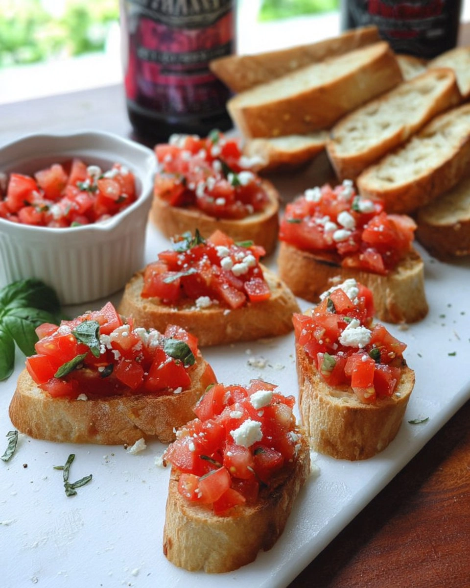 Healthy Tomato Basil Bruschetta