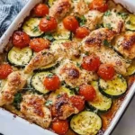 Mediterranean-Chicken-Zucchini-Bake-Recipe