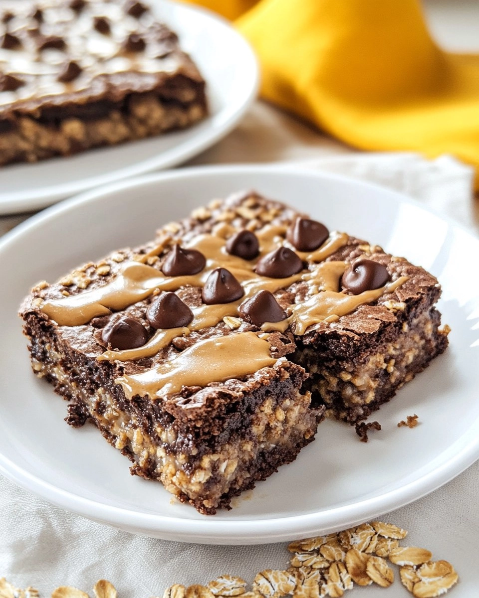 Peanut Butter Brownie Baked Oatmeal