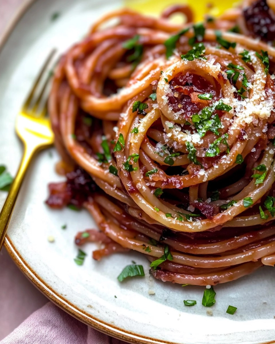 Red Wine Bucatini with Pancetta 90 Red Wine Bucatini with Pancetta