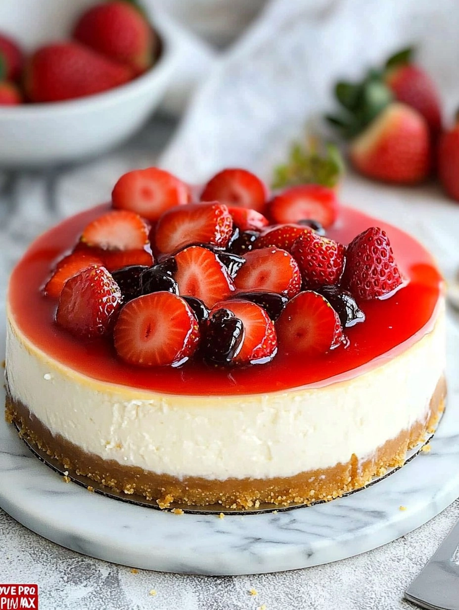 Strawberry Jelly Cheesecake
