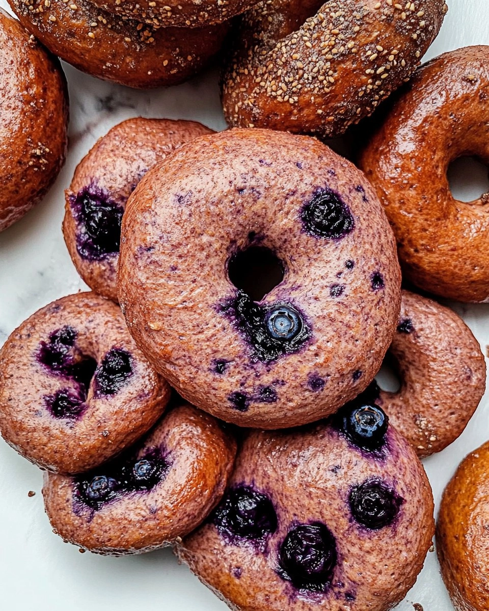 Valentine Homemade Blueberry Bagels (Real Flavor)