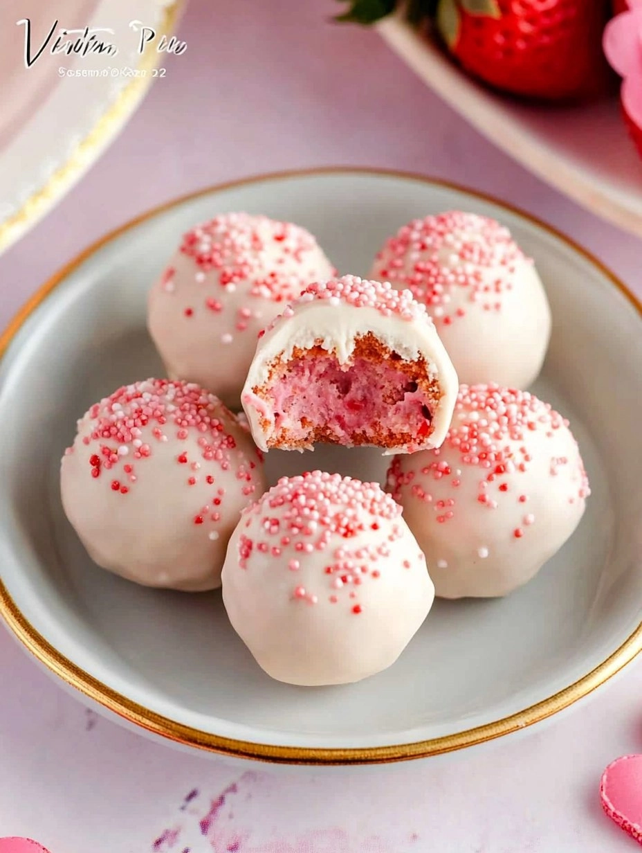 Valentine Strawberry Cake Truffles 101 Valentine Strawberry Cake Truffles