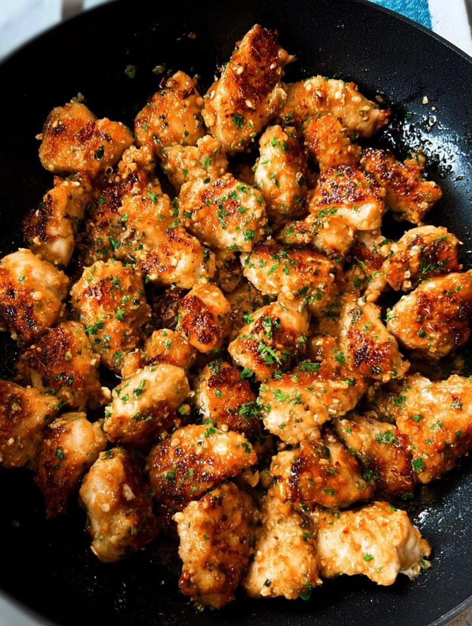15-Minute Garlic Butter Chicken Bites | Easy One-Pan Recipe