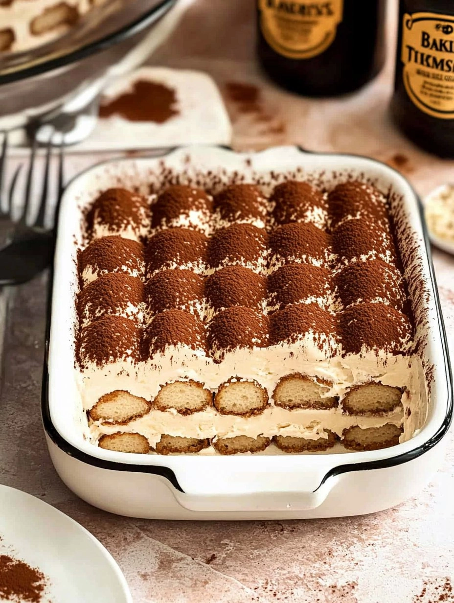 Bailey's Irish Cream Tiramisu | Easy No-Bake Dessert