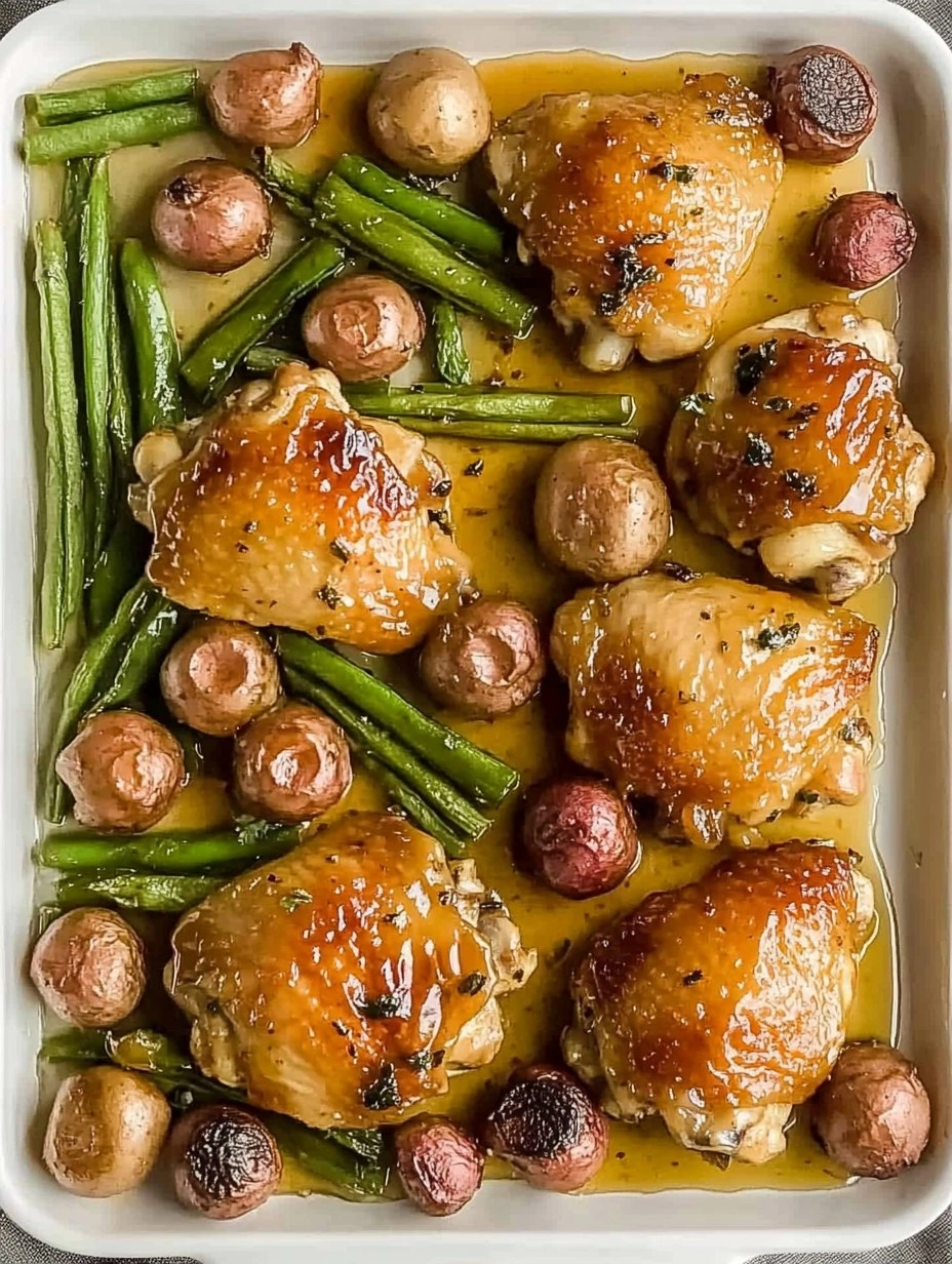 Baked Honey Garlic Chicken Thighs with Veggies 116 Baked Honey Garlic Chicken Thighs with Veggies