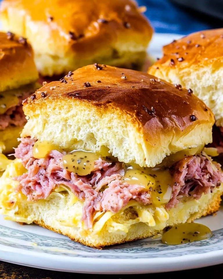 Baked-Reuben-Sliders-with-Thousand-Island-Glaze-Recipe