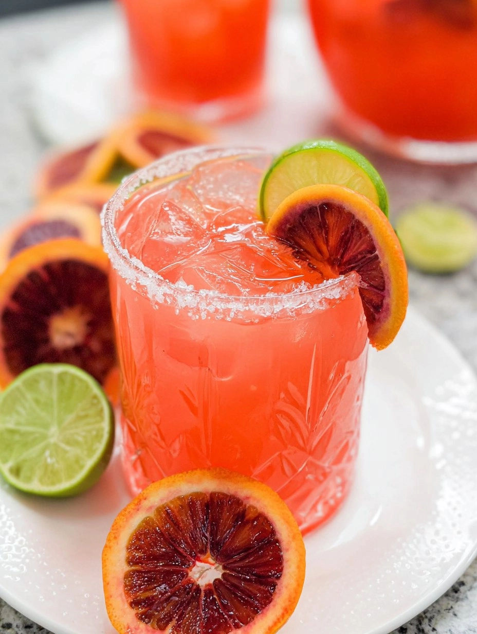 Blood Orange Margarita Pitcher (Easy Big-Batch Citrus Cocktail)