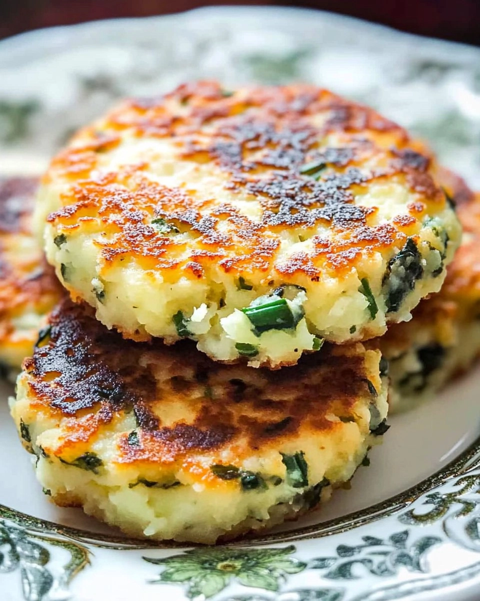 Cheesy Colcannon Potato Cakes with Scallions