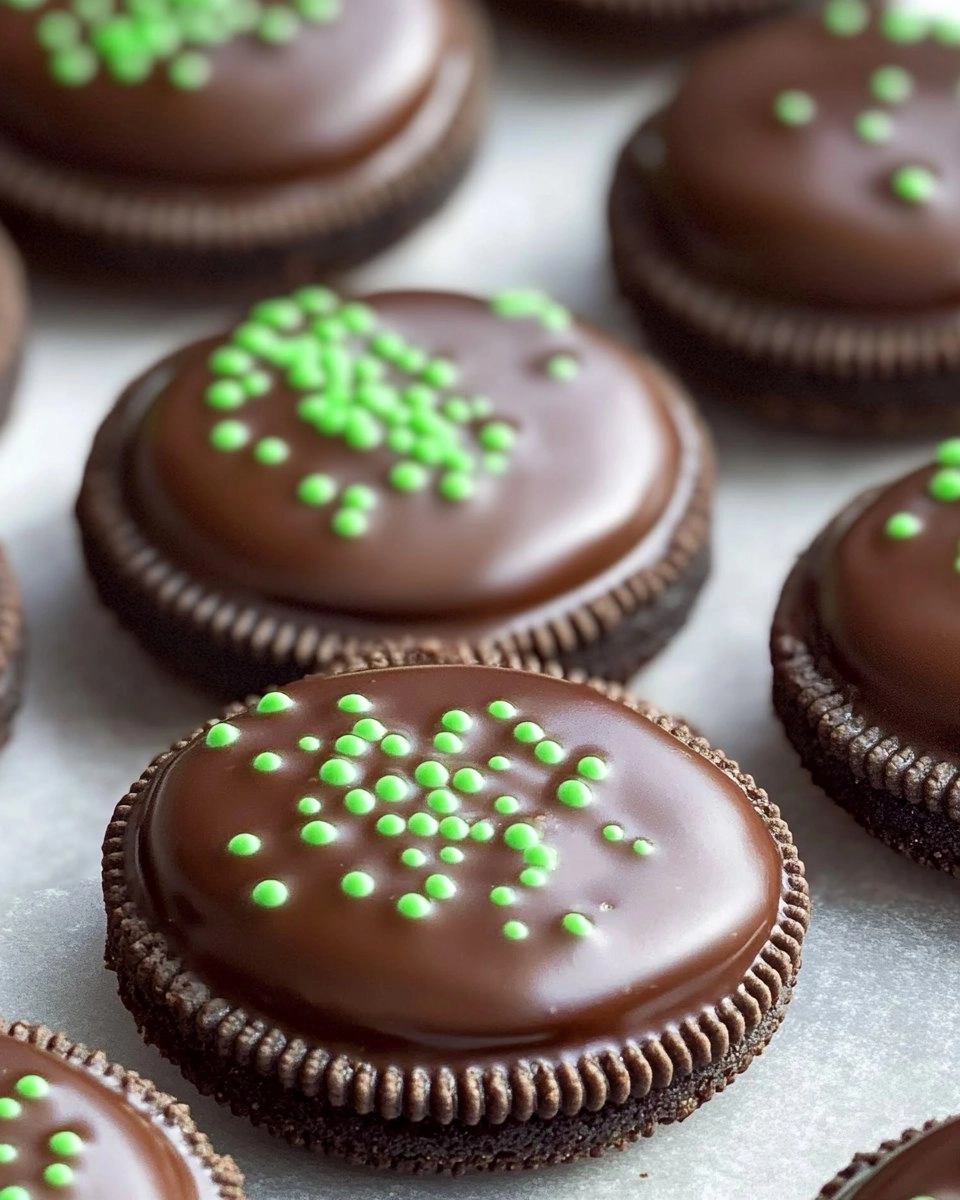 Chocolate Covered Mint Oreos