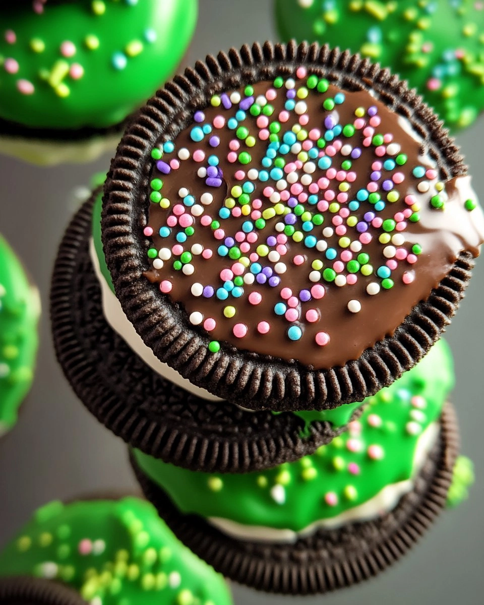 Chocolate Dipped Oreos with Sprinkles