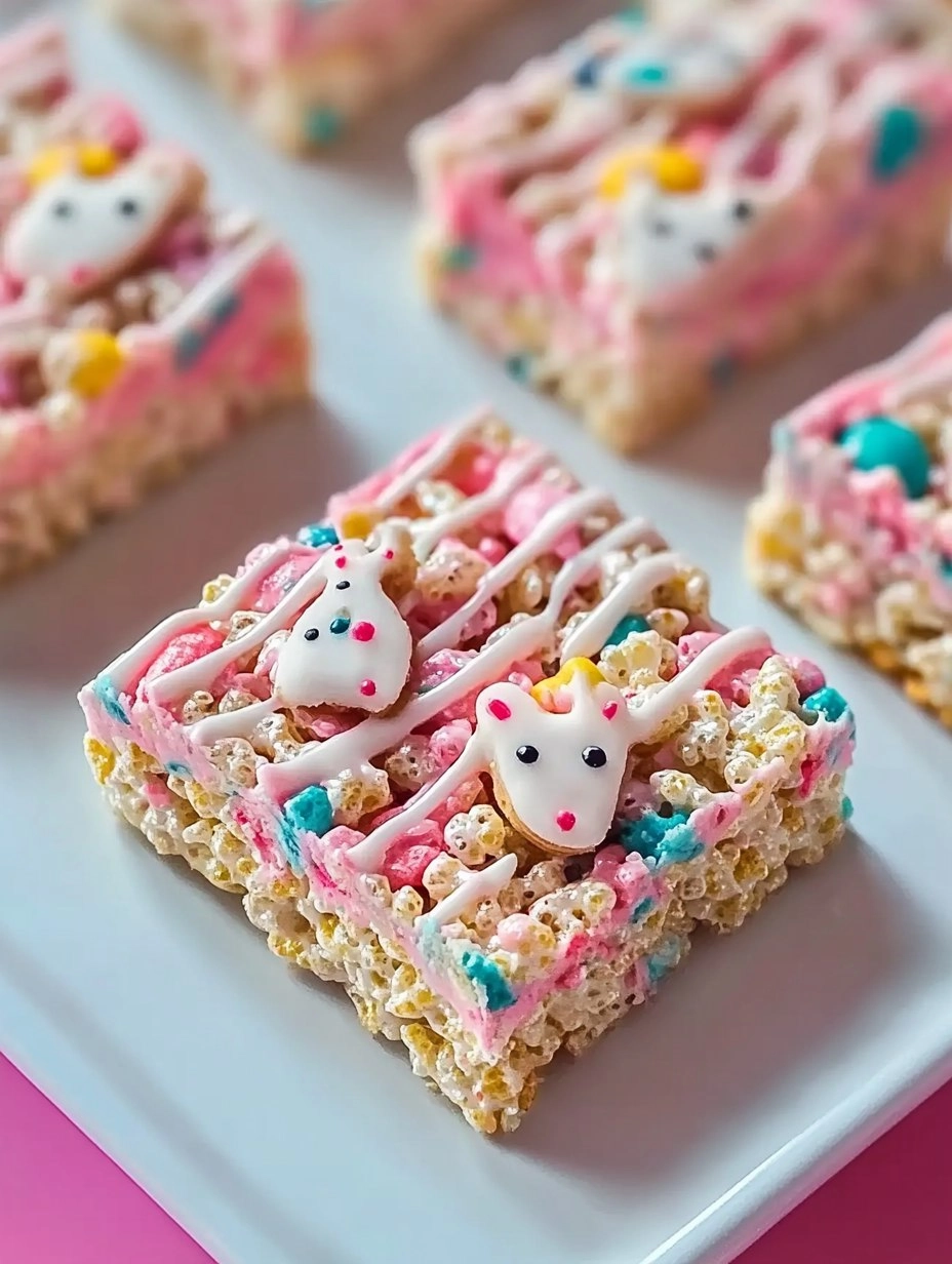 Circus Animal Cookie Rice Krispie Treats