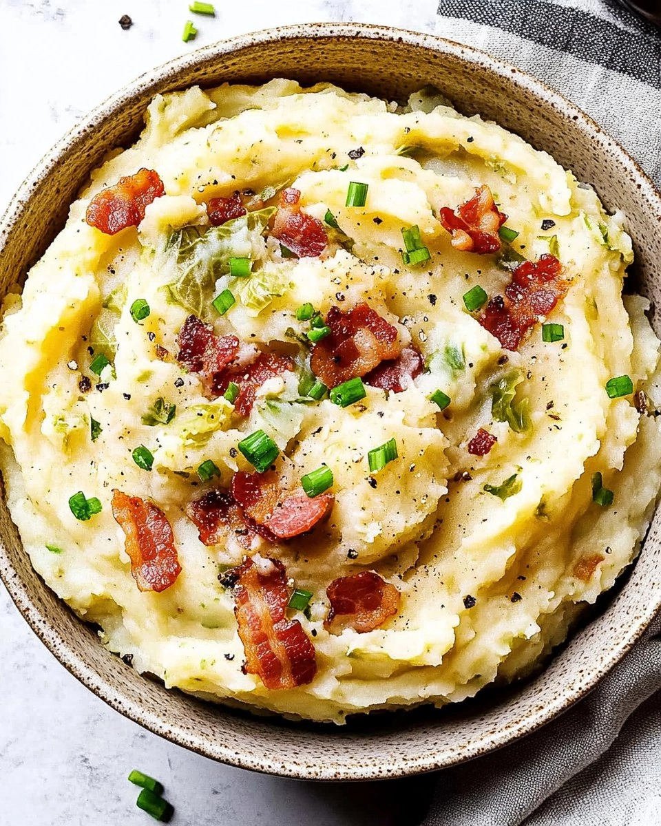 Colcannon | Irish Mashed Potatoes with Cabbage and Bacon