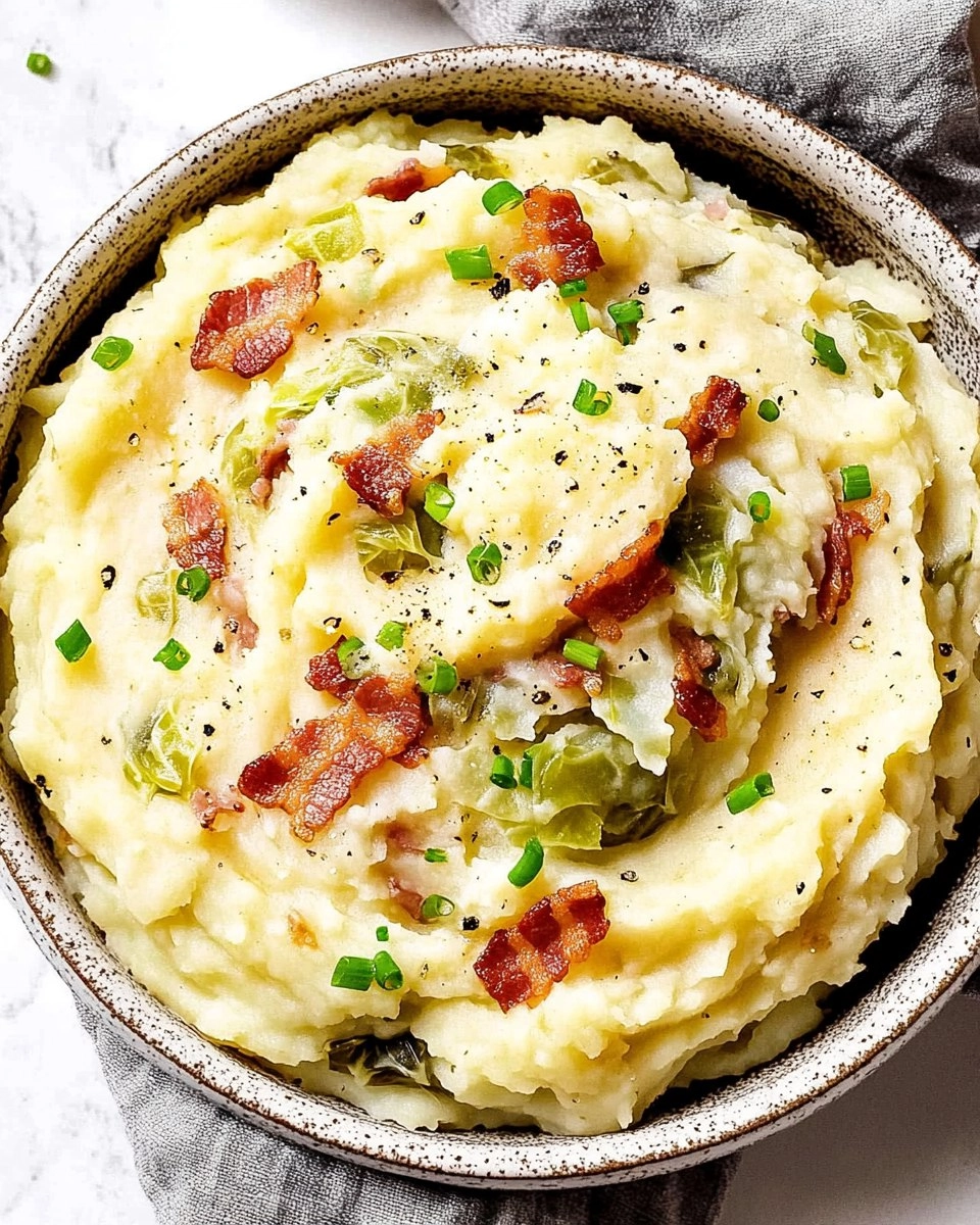 Colcannon | Irish Mashed Potatoes with Cabbage and Bacon