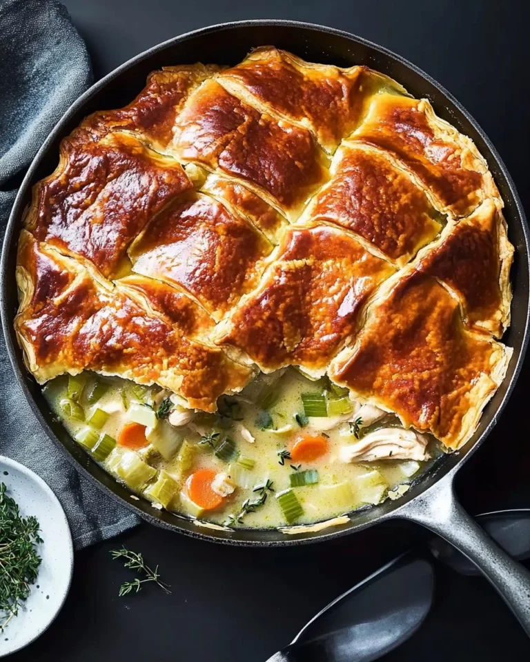 Cozy-Chicken-Pot-Pie-with-Leeks-Thyme-Skillet-Version-Recipe