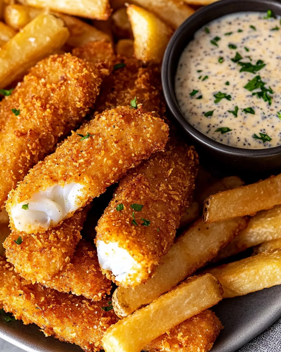 Crispy Baked Fish & Chips with Tartar Sauce