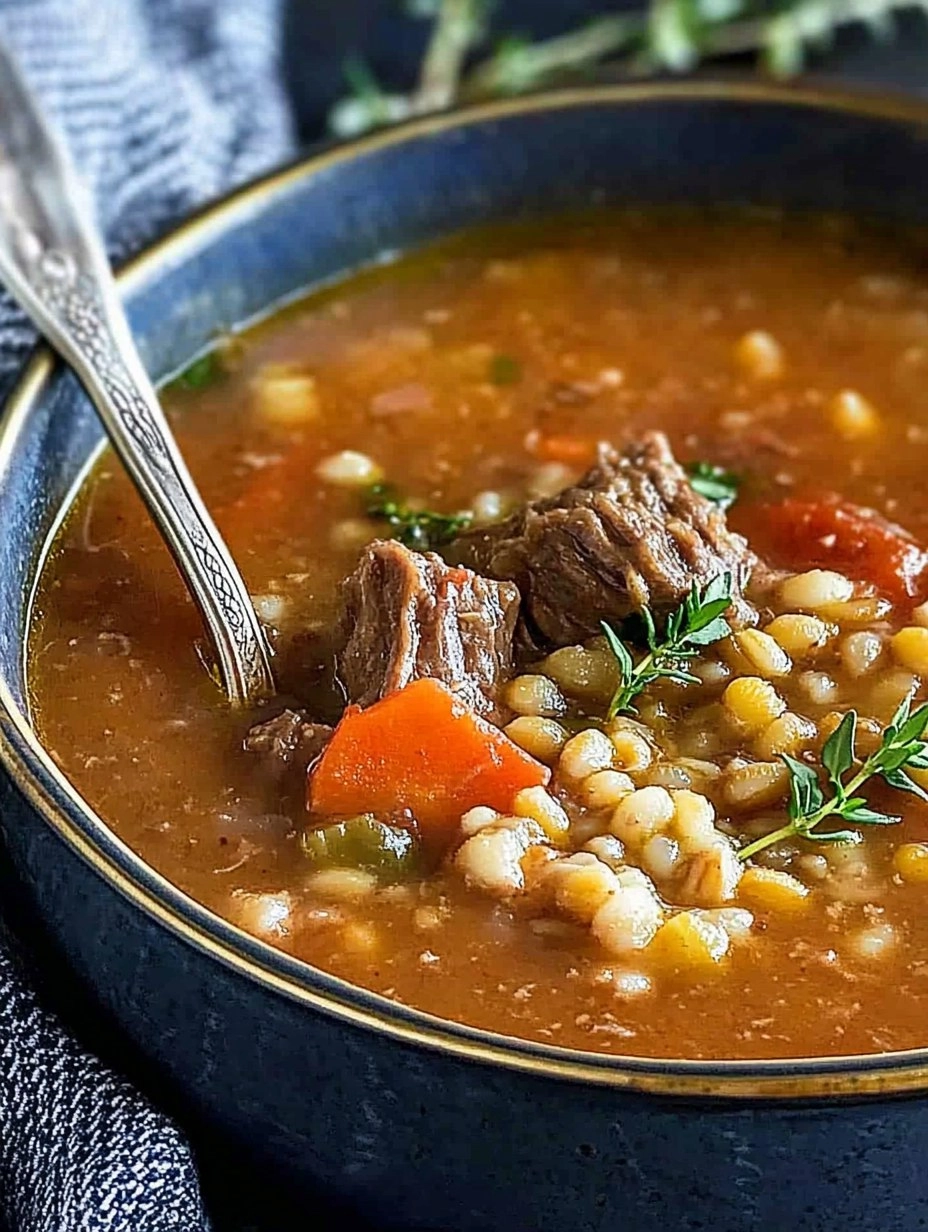 Instant Pot Beef & Barley Soup (Hearty and Freezer-Friendly)