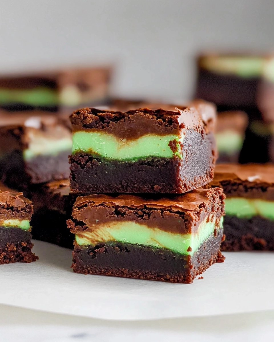 Mint Chocolate Brownies | Easy St Patrick's Day Fudgy Brownies