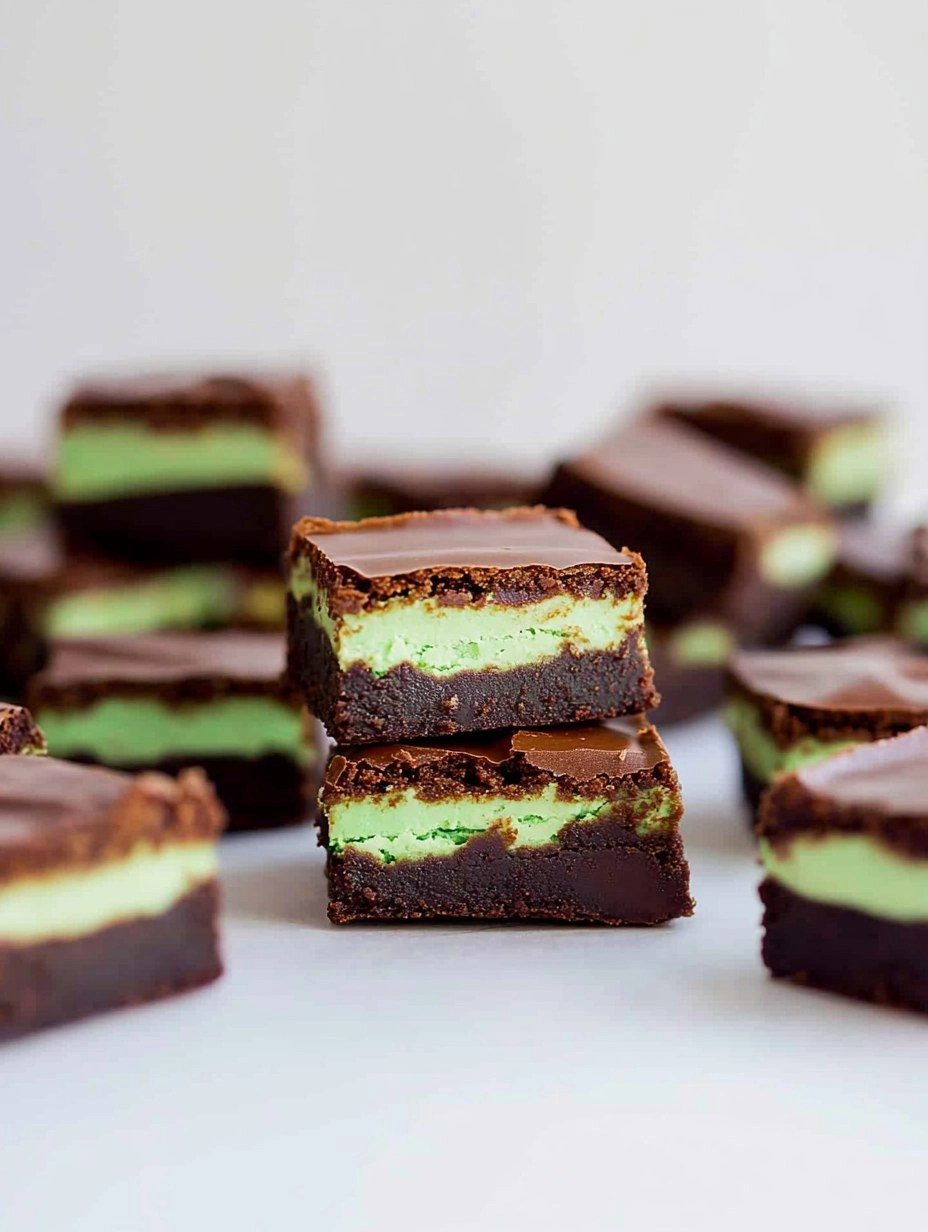 Mint Chocolate Brownies | Easy St Patrick's Day Fudgy Brownies