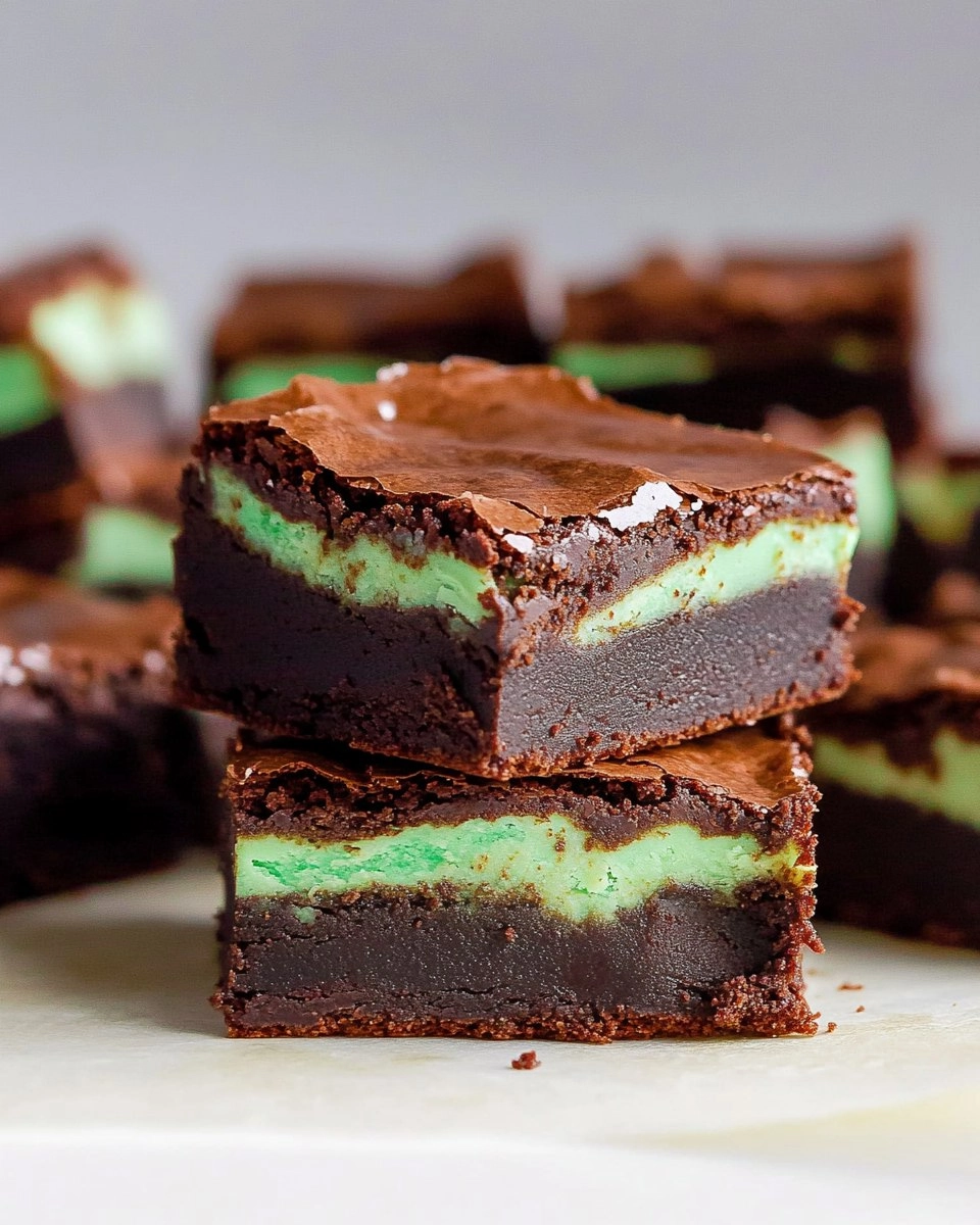 Mint Chocolate Brownies | Easy St Patrick's Day Fudgy Brownies