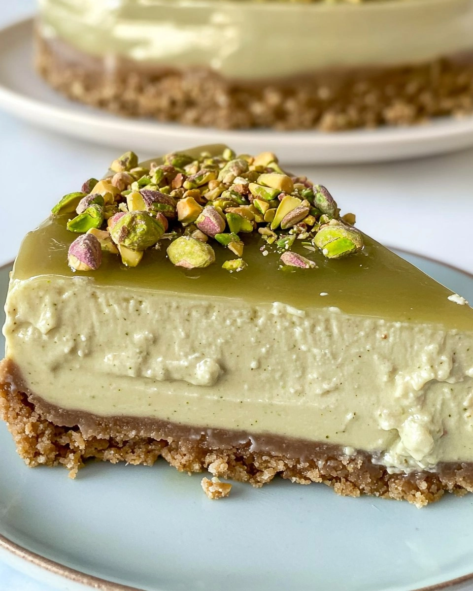 Pistachio Cheesecake | Easy No-Bake Green Dessert