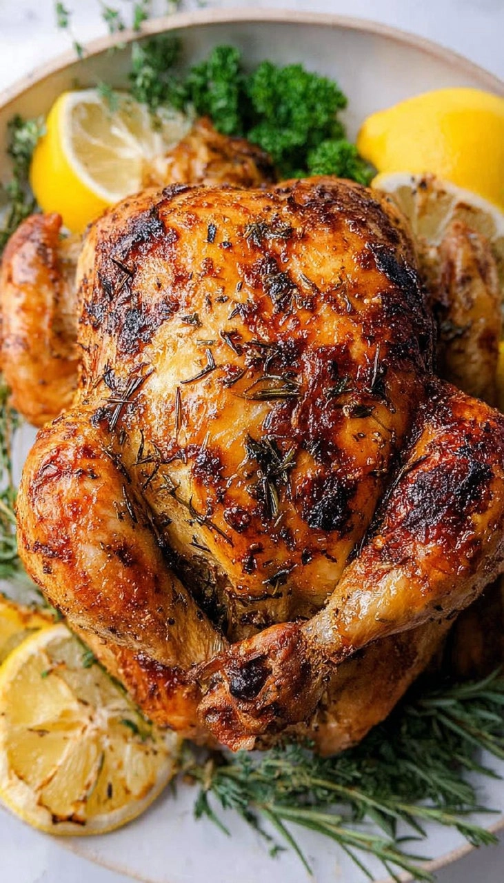 Roasted Garlic & Herb Whole Chicken (Sunday Dinner)