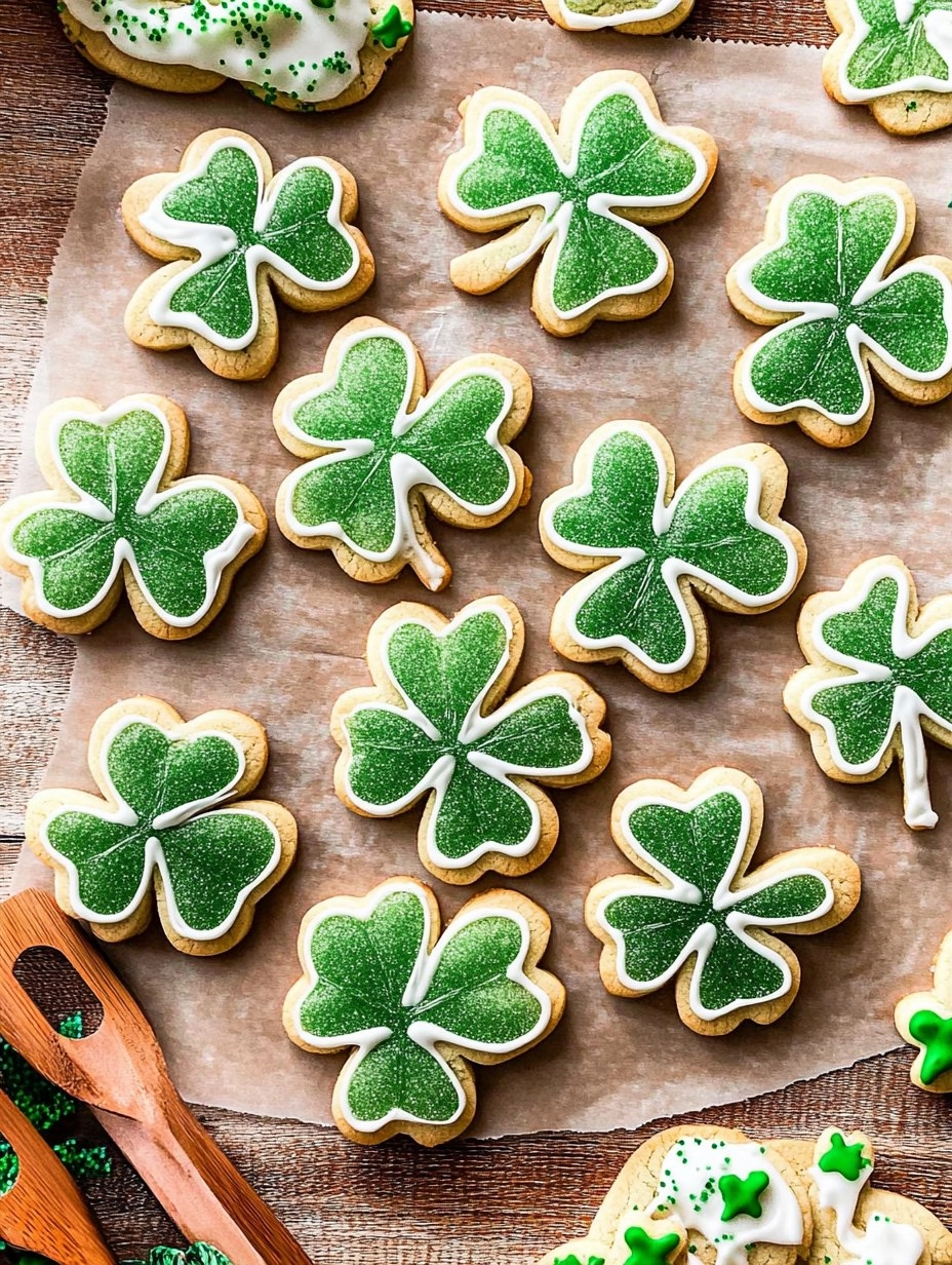 Shamrock Sugar Cookies | Decorated St Patrick's Day Cookies
