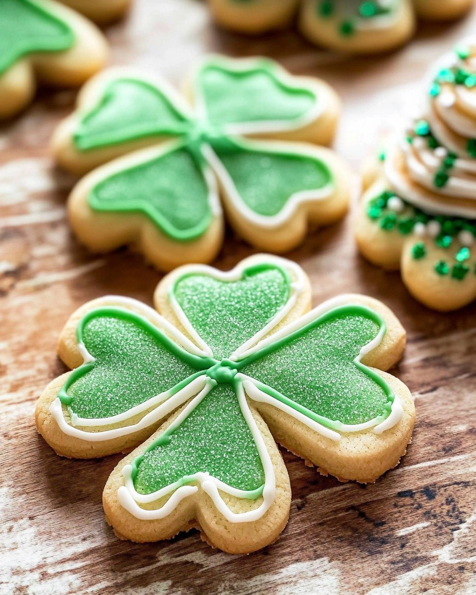 Shamrock Sugar Cookies | Decorated St Patrick's Day Cookies