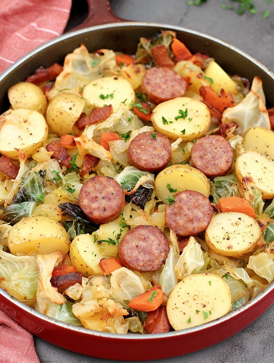 Sheet-Pan Sausage, Cabbage & Potatoes (Easy Weeknight Dinner)